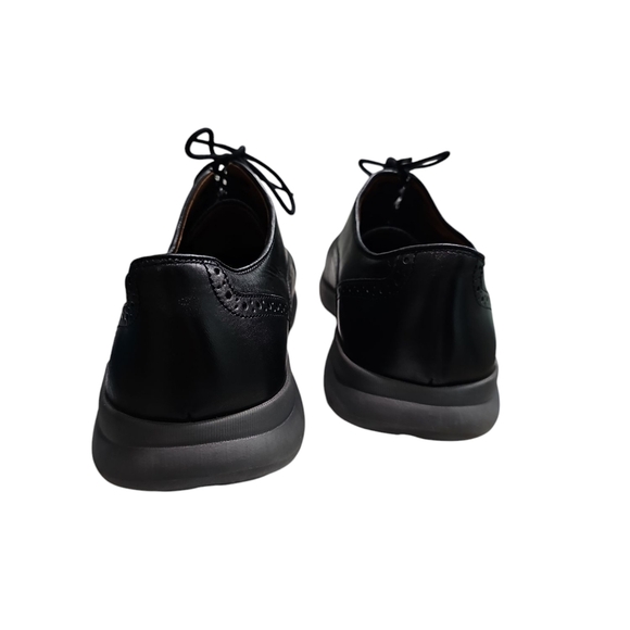 Johnston & Murphy Men’s 9.5M Black Leather Oxford Dress Shoes Classic Preppy - Picture 5 of 8